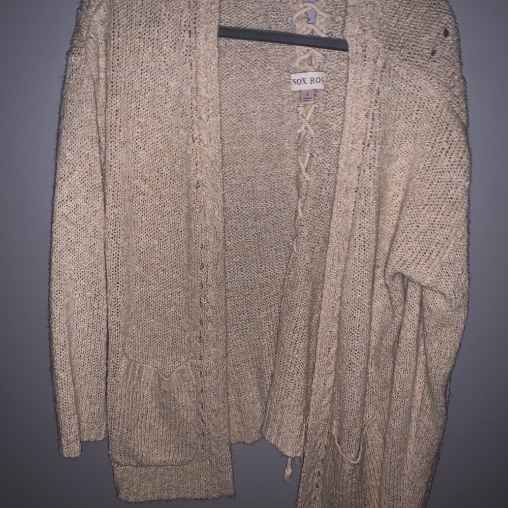 Tan cardigan